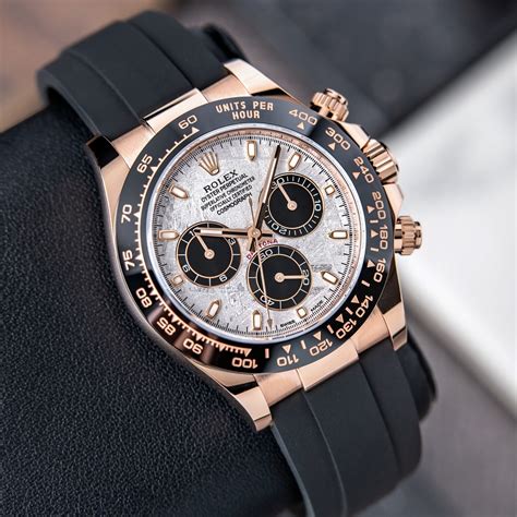 rolex daytona or blanc fond meteorite|rolex daytona meteorite price.